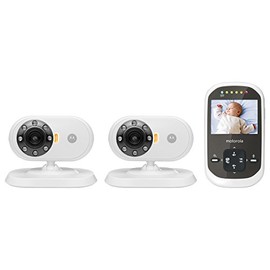 Motorola MBP25-2 Wireless 2.4 GHz Video Baby Monitor with 2.4-Inch Color LCD Screen and Two Cameras