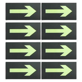 PATIKIL Glowing Arrow Sticker, 20 Pack Go Straight Directional Sign Adhesive Removable Floor Decal for Floor Wall Marking, Green