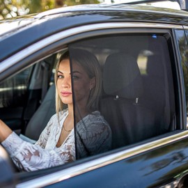 Bayan Car Front Side Window Sun Shade for Driving 2 Pack Magnetic Car Driver Side Window Curtains -Universal Fit Nissan Sunny,Camry, Corolla,Crown,Hilux, Prado,Range Rover,CRV,RAV4,Prius