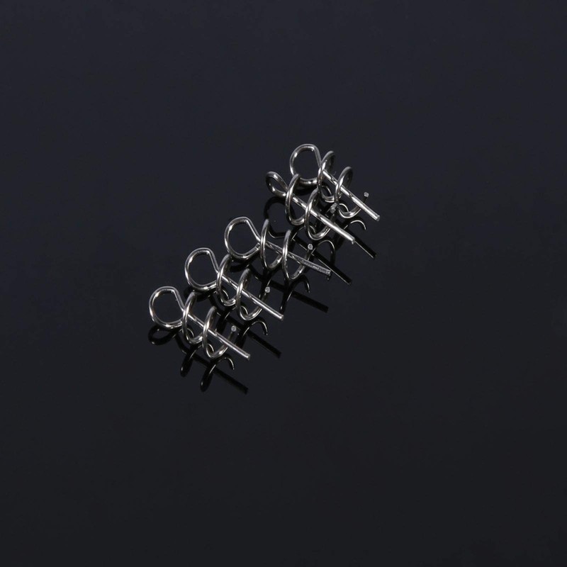 Pwshymi 100PCS/Bag Fishing Lure Spring Twist Lock Fishing Hook Centring
