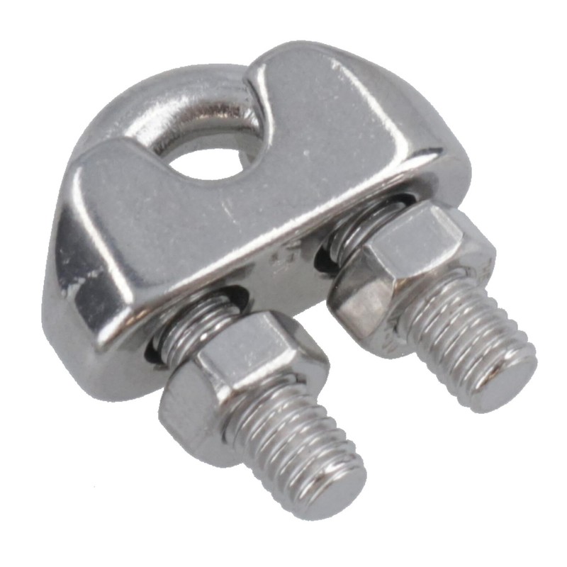 5mm Wire Rope/Cable Grip/Clamp Stainless Steel 316 Marine Grade 10