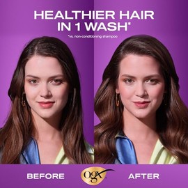 OGX, Shampoo Biotin Collagen, Ideal para Cabello Fino o Delgado, Renueva y Da Volumen, Contiene Provitamina B7, 577ML