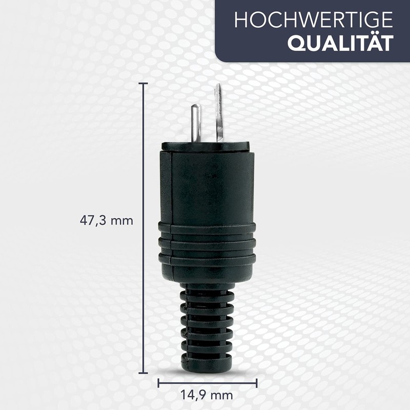 Speaker Plug with Screw Connection Straight Screwable Kink Protection 2.2