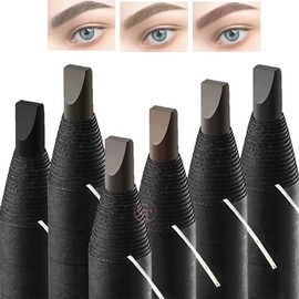 5 Unids/Pack Lápiz de Cejas Tirar Cordón Peel-Off Lápices de Cejas Impermeable de Larga Duración Microblading Pluma de Ceja para Marcar, Rellenar, Delinear Negro