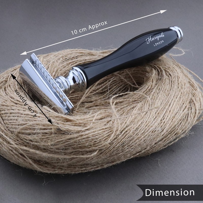 Old School Complete Shaving Set with Brush Cup DE Razor