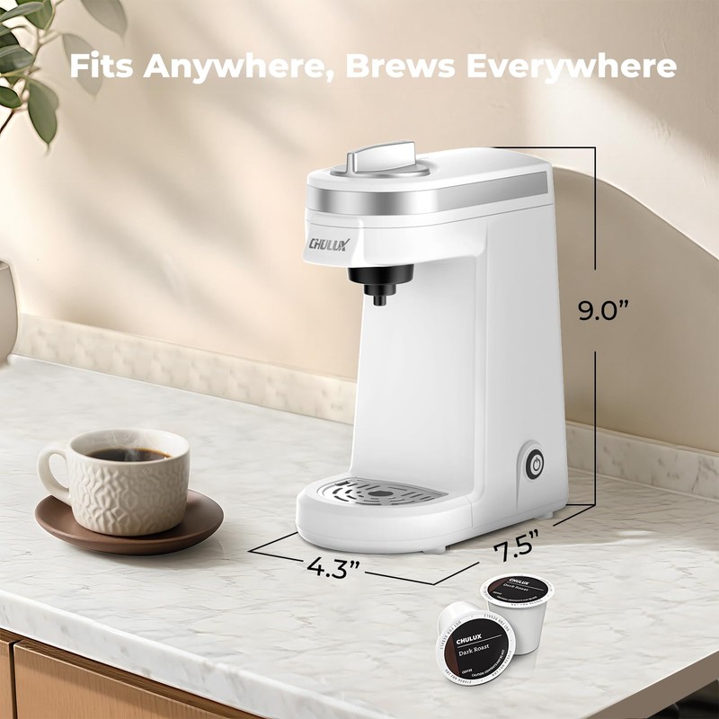 CHULUX Mini Coffee Maker for K Capsule, Single Serve Coffee