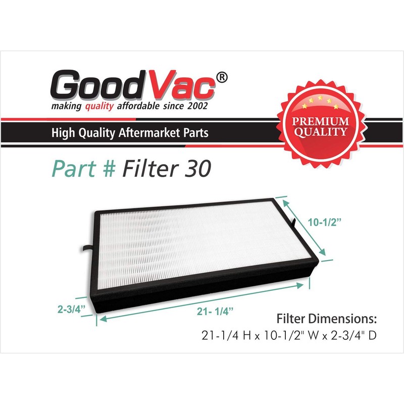 GoodVac H13 True HEPA 2-Pack Replacement Filter Kit Compatible with