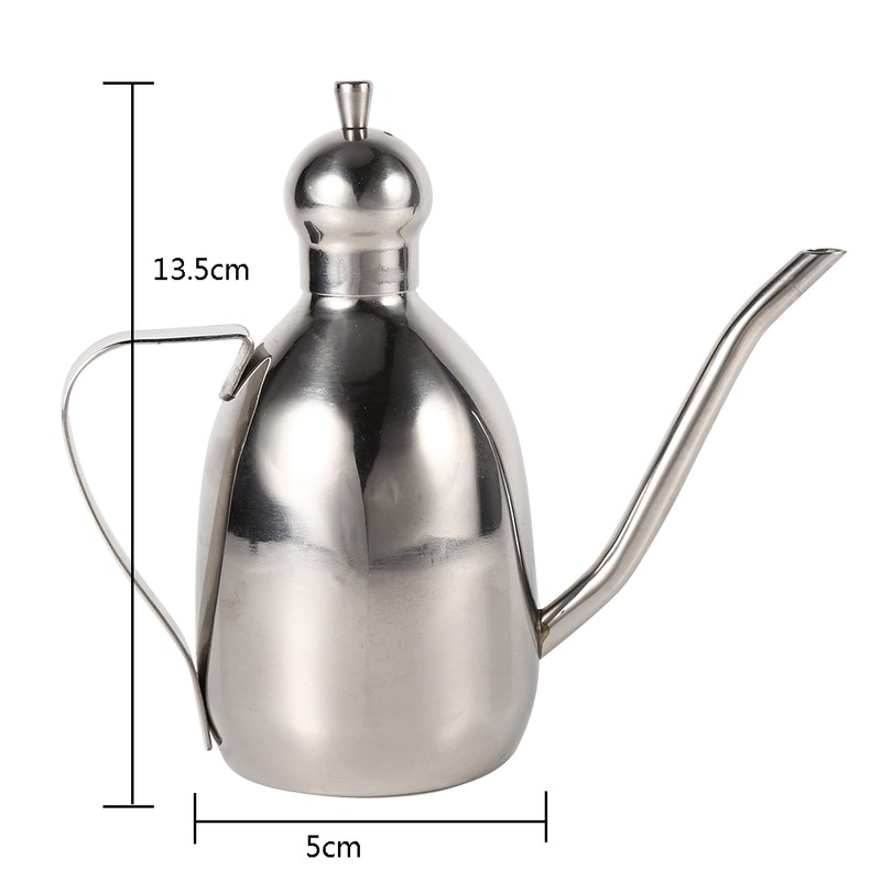 1Pc 0.35L Stainless Steel Olive Oil Dispenser Vinegar Pot Bottle
