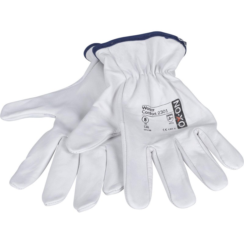 HandschuhMan. OX-ON Full Leather Work Gloves Soft Leather Goat Leather