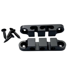 KHLESBY 2Pcs 3-String Retainer/String Guide Aircraft Aluminum for Electric Bass Head Retainer String Tree String Buckle Guide Groove Bass String SR5 (Satin Black)
