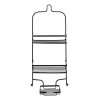 BATH Organizador Para Regadera Color Negro De 60 X 24