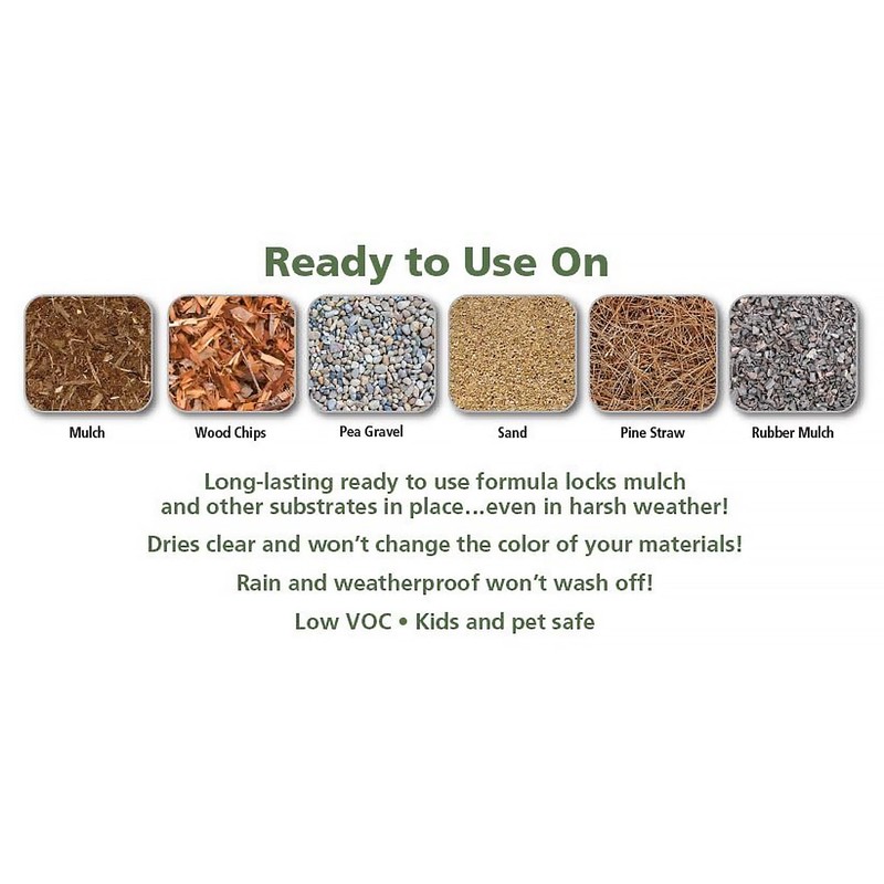 GreenThumb, Landscape and Mulch Bond, Mulch Glue for Landscaping, Rock,