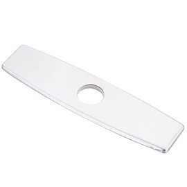 BWE 10 Inch Sink Hole Cover Deck Plate for Chrome Bathroom or Kitchen Sink Faucet 1 or 3 Hole Escutcheons Stainless Steel Vessel Vanity Sink Faucet Oversized Cover Plate Oval