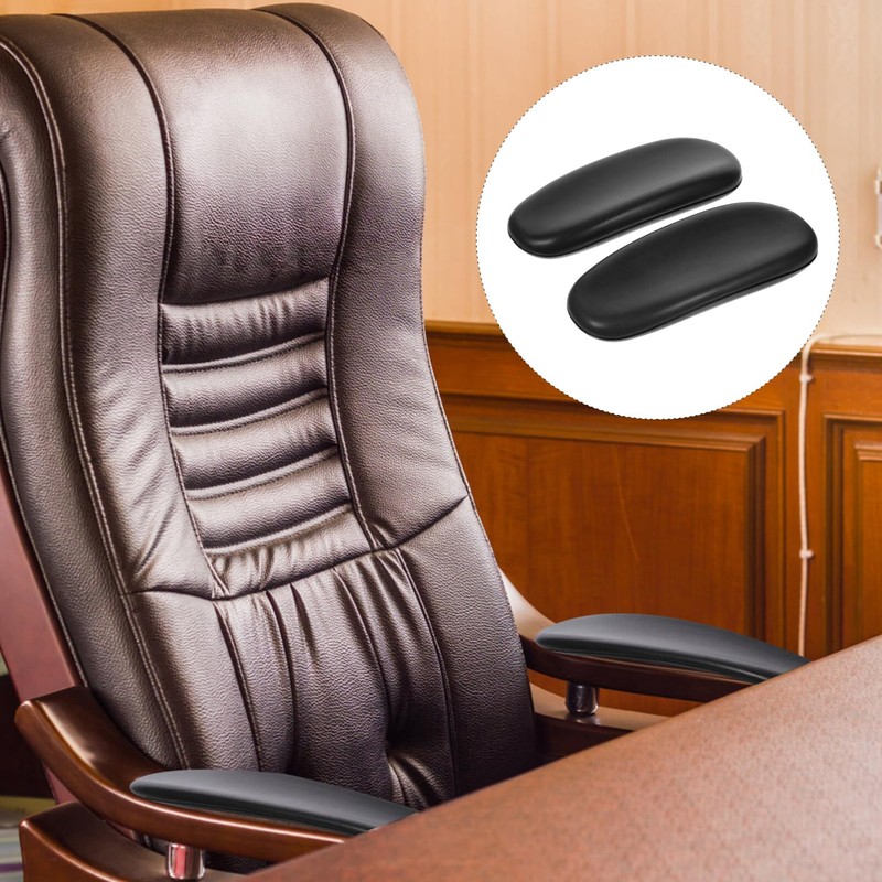 Healifty Replacement Office Chair Armrest Arm Pad PU Leather Padded
