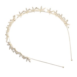 Baluue Snowflake Rhinestone Hairband Crystal Floral Headband for Weddings Parties and Daily Use Elegant Accessories for Women and Girls