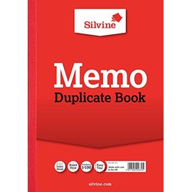 Silvine Duplicate Memo Book - Numbered 1-100 with index sheet (297 x 210mm)