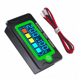 Battery Capacity Indicator 12V 24V 48V 60V 72V Golf Cart Battery Meter Digital Voltage Monitor Gauge, LCD Display Voltmeter Tester for Lithium Batteries&Lead-Acid Batteries