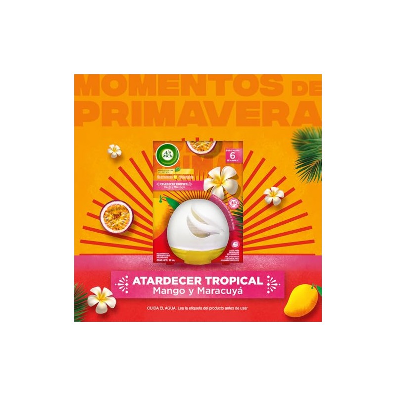 Air Wick Aromatizante de Ambiente, Decosphere, Mango y Maracuyá de