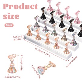 4 Set Acrylic Nail Stand Powerful Magnetic Nails Stands Nails Holder for Painting Nailz Press on Reusable Fake Nail Stand Practice NailArt Tools for Nailart Display Painting Training