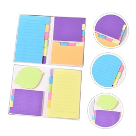 MAGICLULU 2pcs Sticky Memo Pad and Index Tabs Notebook for Students Notepad for Organizing Notes for School and Office Use Great for Flagging and Highlighting