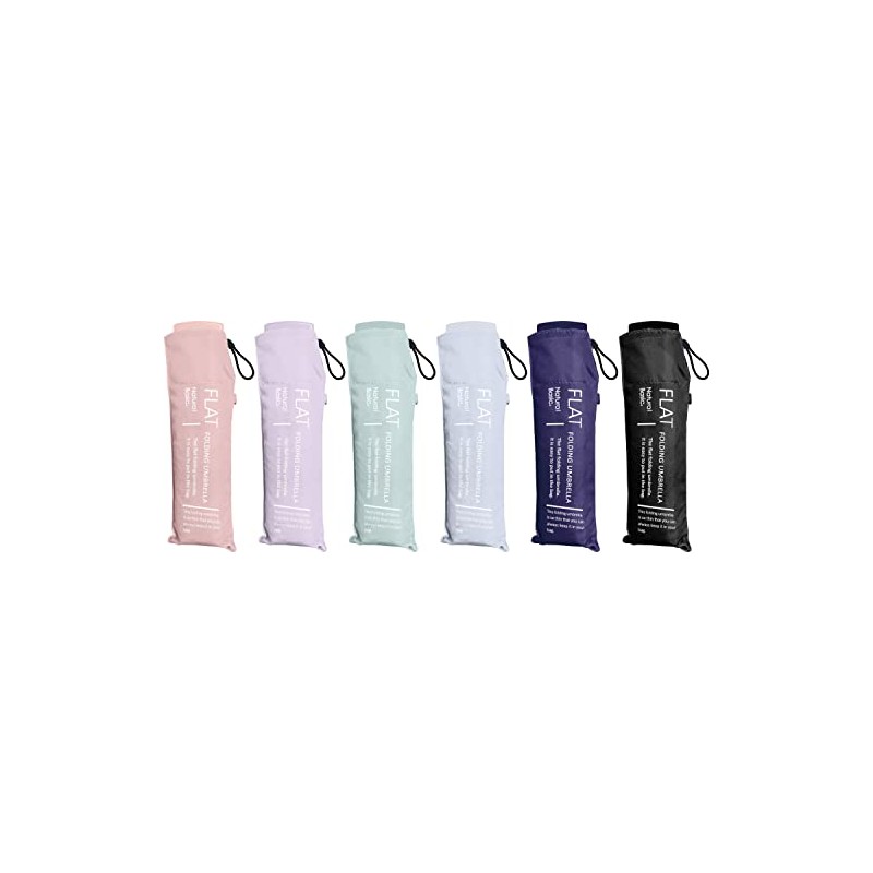 Nakatani 723-002 Folding Umbrella, Flat Sax Plain, Hand Opening, Lightweight,