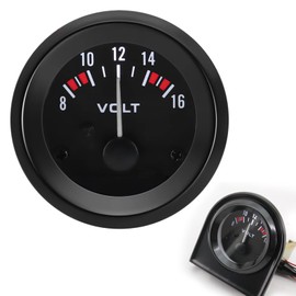 2" 52MM 12V Voltmeter,Car Mechanical Volt Voltage Meter Gauge with Bracket,Measure Range for 8-16V Power Supply for Universal Racing Car Volt Meter Gauge Mini
