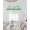 Happy Easter Valances for Kitchen Windows Bunny Valance Curtains for