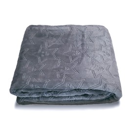 eYone Receiving Warm Fleece Baby Blanket and Fluffy Embossed for Babies from Newborn, 75 * 100 cm (dark grey)