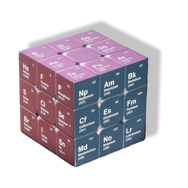 Cube Element Cube, 3 x 3 Multifunctional Attractive Periodic Table
