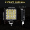 PICAA LED Work Light 4 x 3.3 Inch 48 W