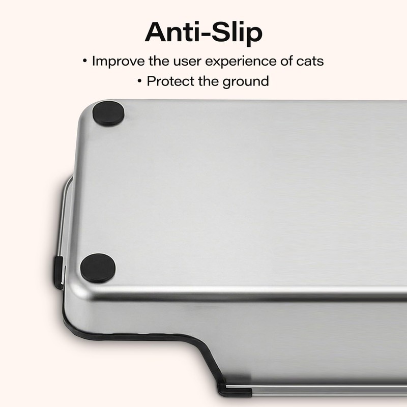 Stainless Steel Cat Litter Box, 17.5" L x 13.6" W