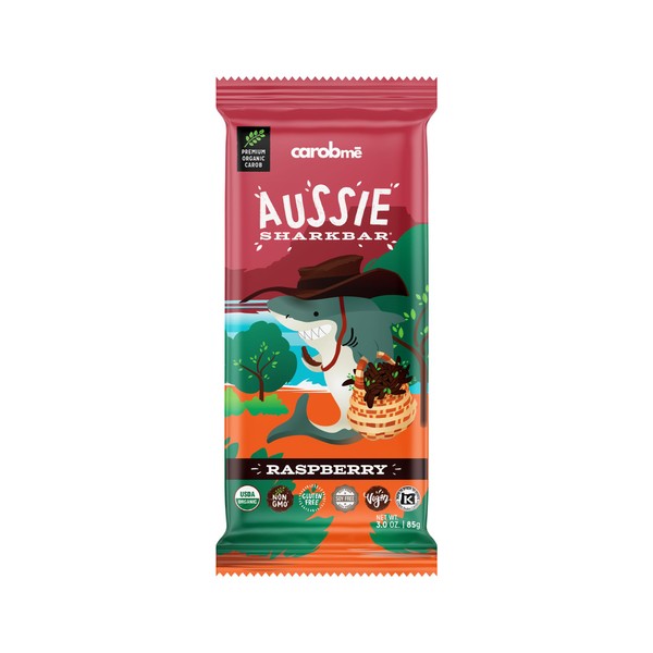 CAROBME ORGANIC RASPBERRY CAROB BAR | Vegan Soy Free Gluten-Free