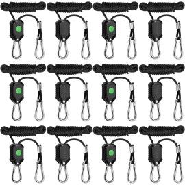 VIVOSUN 1/2/6 Pair 1/8" Lockable Grow Light Rope Hanger 150lbs Load 8Ft. Long - 6Pair
