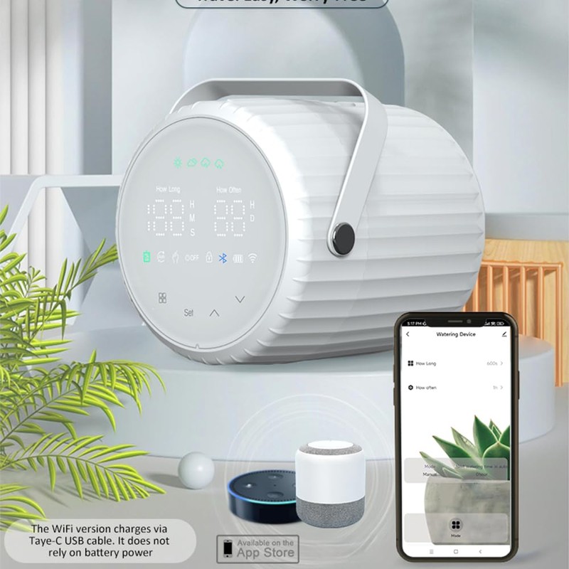 WiFi Plant Watering System with Sprinkler, Droppers, 6m Hose for