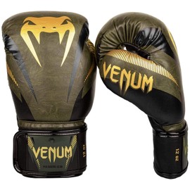 Venum Impact Boxing Gloves - Khaki/Gold, 10 oz