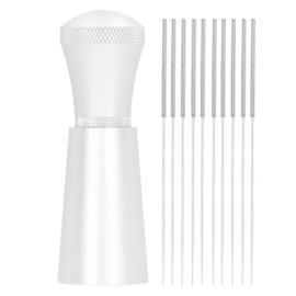 Coffee Needle Stirrer Stainless Steel Handheld Coffee Powder Distribution Tool for Home Cafe Silver