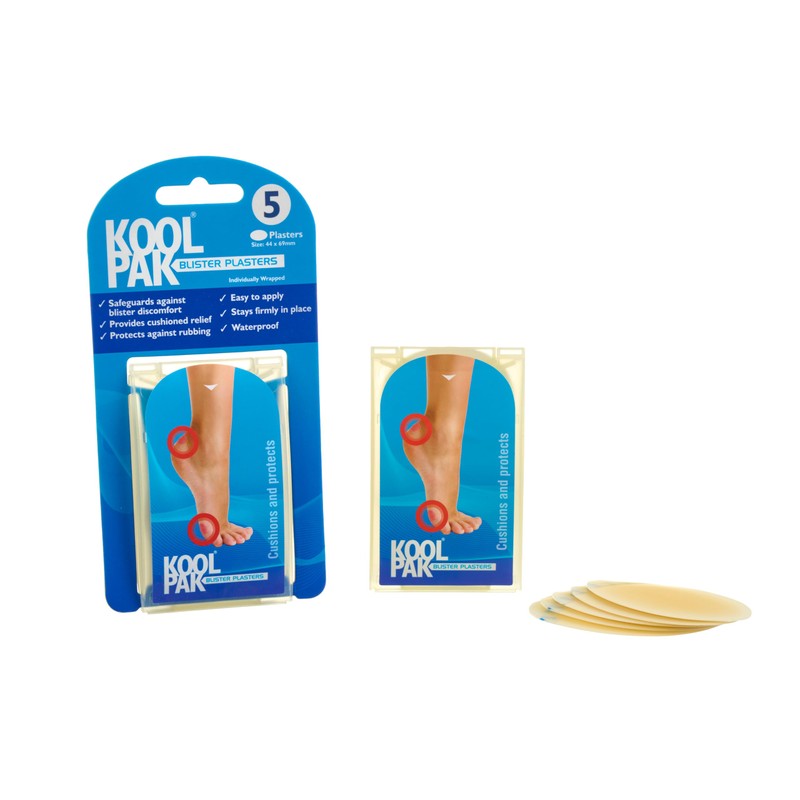 Koolpak Blister Plasters - 4.4cm x 6.0cm (Pk 5)