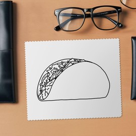 Azeeda 2 x 'Leckerer Taco' Mikrofaser-Objektiv- / Brillenreinigungstücher (LC00031761)