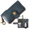 MALFY Men's Genuine Leather Key Case, Wallet Integrated Key Case,
