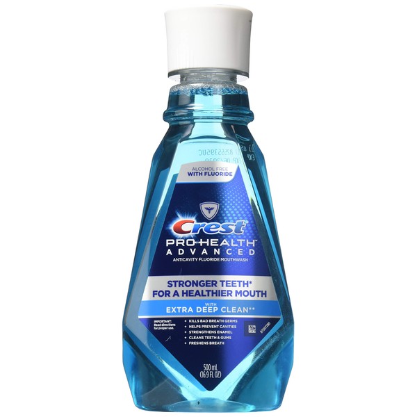 Crest Pro-Health Advanced Mouthwash with Extra Deep Clean, Fresh Mint,16.9