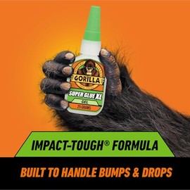 Gorilla Super Glue Gel XL, 25 gramos, transparente, (paquete de 1)