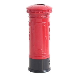 STOBOK British Piggy Bank High Capacity Safe Mailbox Durable Vintage Coin Box Pillar Box for Saving Money Kids