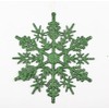 12pcs Glitter Snowflake Ornament for Christmas Tree Decoration-7 Inch,Emerald Green