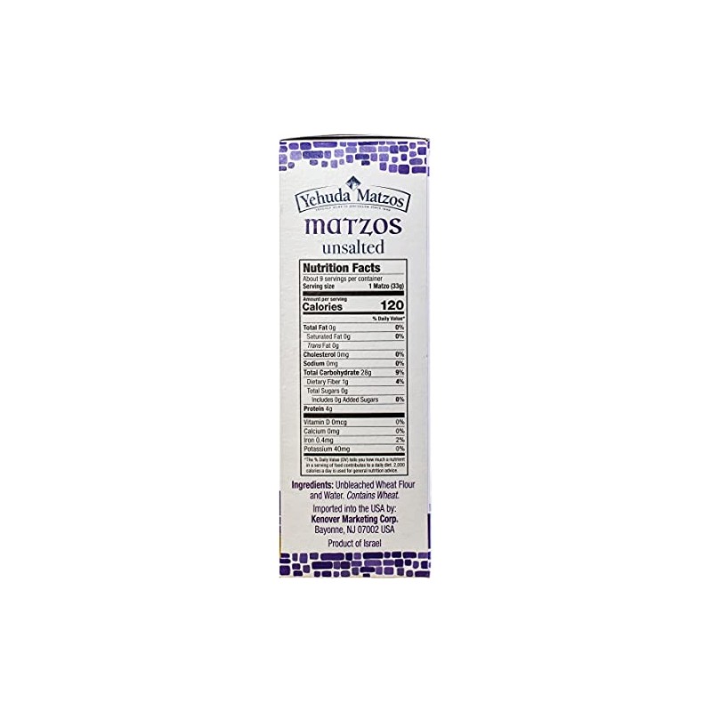 Yehuda Unsalted Matzo Thins, 10.5oz (3 Pack) Airy, Crisp &