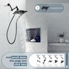 BRIGHT SHOWERS Brass Shower Arm Extender for Rain and Handheld