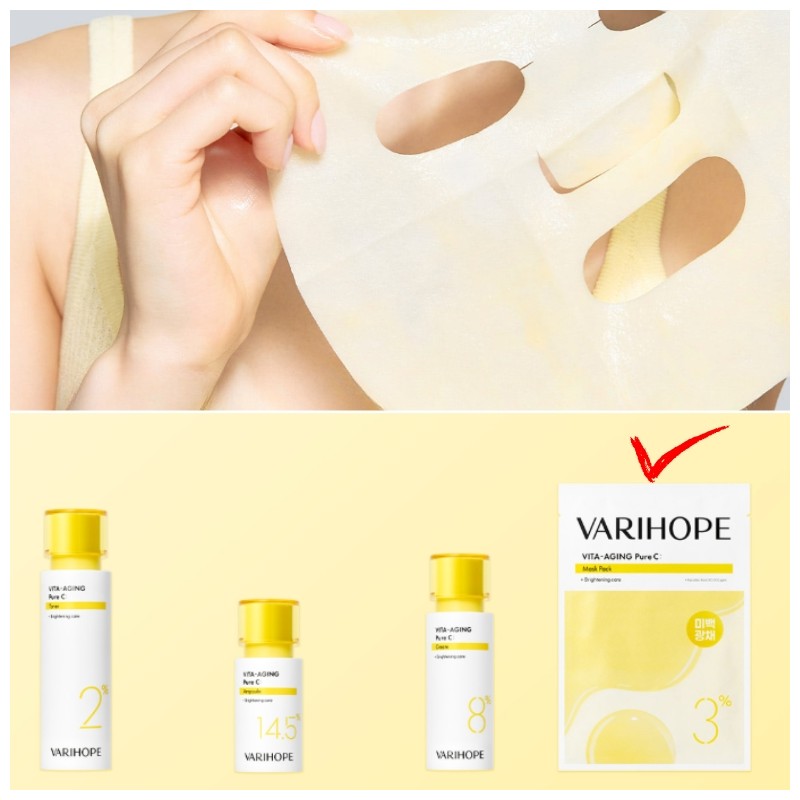 VARI:HOPE 8 Days Vita-Aging Pure C Mask Pack 25ml*5sheets