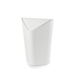 【umbra】 Trash Can Corner Can Metallic White 5L with Lid Square Pail Dust Box