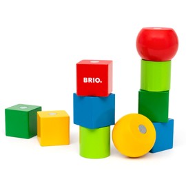 BRIO 30435 - Magnetic Wooden Building Blocks - Wooden Building Blocks for Children from 12 Months, Toy from 1 Year