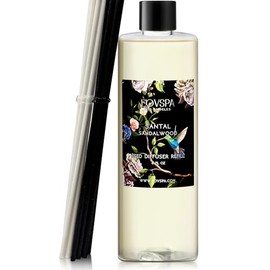 LOVSPA Reed Diffuser Oil Refill/Santal Sandalwood, Large 8oz + 2 Sets of Replacement Sticks, Aroma Therapy Essential Oils, Home Fragrance, Scented Oils for Reed Diffusers, Made in The USA