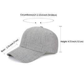 HEARTSING Men‘s Truck Hats Adjustable Mesh Strapback Trucker Hat Vintage Mens Baseball Caps (Light Grey)…